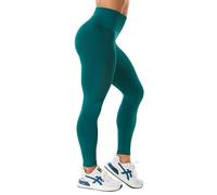 JOYSPELS Women's Butt Lift Leggings - Seamless Scrunch Bums Gym Leggings, High Waisted Yoga Running Sports Workout Leggings for Women - Bayou Green2 - XS