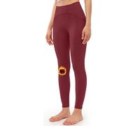 JOYSPELS Womens Fleece Lined Thermal Leggings with Pockets High Waisted Winter Warm Yoga Pants Gym Workout Fitness Running Thick Spandex Pants Rumba Red S
