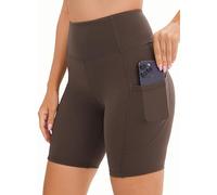 JOYSPELS Women's High Waisted Cycling Shorts with Pockets | Non-See Through, 4-Way Stretch, Activewear, Workout Shorts for Gym, Running, Yoga & Sports, Soft, Supportive, Squat Proof