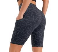 JOYSPELS Women's High Waisted Cycling Shorts with Pockets | Non-See Through, 4-Way Stretch, Activewear, Workout Shorts for Gym, Running, Yoga & Sports, Soft, Supportive, Squat Proof