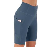 JOYSPELS Women's High Waisted Cycling Shorts with Pockets | Non-See Through, 4-Way Stretch, Activewear, Workout Shorts for Gym, Running, Yoga & Sports, Soft, Supportive, Squat Proof