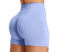 JOYSPELS Womens Seamless Gym Shorts High Waist Scrunch Bums Ruched Activewear Running Yoga Workout Booty Shorts for Women UK Hydrangea Purple L