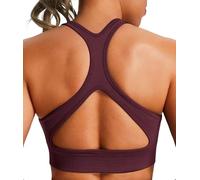 JOYSPELS Women's Sports Bra Seamless 4-Way Stretch Yoga Top with Removable Pads for Gym, Workouts, Running Red XS