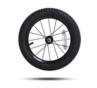 JOYSTAR 12 14 16 18 20 Inch Kids Bike Front Wheels Replacement Bicycle Wheels with 12-20 Inch Solid Air Rubber Tire & Inner Tube Don't Fit Huffy Bike Black & White