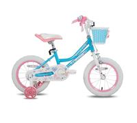 JOYSTAR Angel Girls Bike 16 Inch Kids Bike for 5-7 Years OldGirls,16" Girls Bikes withStabilisers andBasket,blue