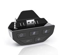 Joystick Stereo Headset Adapter,Controller Audio Adapter Headset Converter Transmitter Dongle Stereo Headset Audio Adapter for Xbox One Wireless Gamepad Black