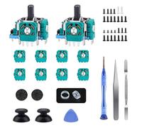 Joysticks Replacement for PS5 Controller, 2 PS5 Thumbstick, 10 Protective Ring and More