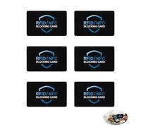 Joysuelly 4 Pack RFID Blocking Card, NFC Blocking Card Anti-Theft Contactless NFC Blocker Protector Blocker Smart Slim Design for Identity Document Passport Purse Entire Wallet Protection Men & Women