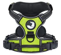 Joytale Dog Harness Large Dog No Pull Harness for Dogs with 2 Leash Clips, Adjustable Soft Padded Dog Harness Reflective with Easy Control Handle for Walking and Training, Green, XL