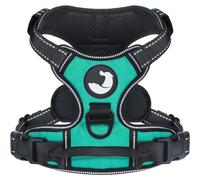 Joytale Dog Harness Small Dog No Pull Harness for Dogs with 2 Clips, Adjustable Soft Padded Dog Harness Reflective with Easy Control Handle for Walking and Training, Teal, S