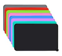 Joytale Silicone Dog Food Mat, Waterproof Cat Bowl Mat with Non-Slip Base and Raised Edge, 47 x 30 cm,Black