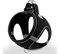 Joytale Step in Dog Harness,Soft Mesh Reflective Breathable Vest Harnesses,Easy Walk Harness with Safety Buckle for Cat,Puppies and Extra Small Dogs,XXS,Black
