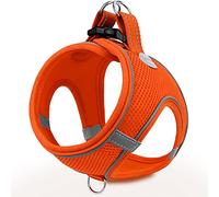 Joytale Step in Dog Harness,Soft Mesh Reflective Breathable Vest Harnesses,Easy Walk Harness with Safety Buckle for Puppies and Extra Small Dogs,XS,Orange