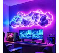 Joytar Cloud Lights, Atmosphere DIY Creative Thunder Cloud Lamp, RGB Music Sync Multi Color Changing Light Strips, Atmosphere Night Light, for Bedroom, Party, Gaming Room(6.6ft/2m)