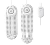 Joytential Electric Shoe Dryer, Boots Dryer with Controller, Built-in Airflow Fan, Retractable Shoe Warmer 3/6/9 Hours Auto Off Timer, Portable Silent Drying for Shoes, Gloves, Socks, White