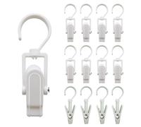 Joytey 16 PCS Clothes Pegs Laundry Clip Hangers Clips Laundry Hooks Clip Portable Laundry Hook Pegs, 360 Degree Rotating Peg Curtain Clips, Grip Pegs with Swivel Hook for Sheet Gloves Towel Hat