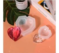 Joytey 4 PCS Heart Resin Moulds Love Heart Mould Crystal Epoxy Resin Silicone Moulds Candle Soap Moulding Casting Mold Silicone Mold for DIY Handmade Craft Making Desktop Decoration