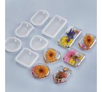 Joytey 6 PCS Pendant Resin Moulds Heart Silicone Mould Necklace Keychain Silicone Resin Moulds Ornaments Making molds Pendant Epoxy Moulding for DIY Art Crafts Jewellery Making Kit Resin Casting