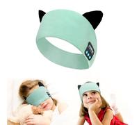 Joythink Kids Bluetooth Headband Headphones Sleep Mask Wireless Earphones Built in Thin Speaker Kids Adjustable Sports Headset for Girls Boys Children Baby Toddler Airplane Travel Study Aqua