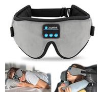 Joythink Sleep Headphones Sleep Mask Eye Mask 3D Deep Bluetooth for Sleeping Blackout Washable Music Eye Cover with Speaker Microphones Gray