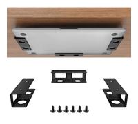 Joythink Universal Under Desk Metal Laptop Mount With Anti-Scratch Hidden Docking Station Holder - Silicone Tray for Keyboard Tablet Kitchen - 3 PCS