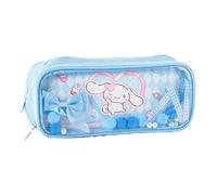 Joytop Marshmallow DIY Pencil Case for Large Capacity - Soft Plush Zipper Bag - Cute Multifunctional Pencil Bag Stationery Organizer for School & Travel (Blue)