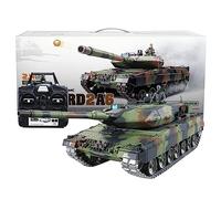 Joytopiaminds 1/16 Scale RC Military Tank for Adults, 2.4G German Leopard 2A6 RC Tank with Smoke, Sound & Shooting Effects for Enthusiasts - Ultimate Edition