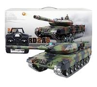 Joytopiaminds 1/16 Scale RC Military Tank for Adults, 2.4G German Leopard 2A6 RC Tank with Smoke, Sound & Shooting Effects for Enthusiasts - Upgraded Edition