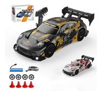 Joytopiaminds 1/24 Scale High-Speed RC Drift Car, 2.4G 4WD Full Proportional Control RC Sport Car with 280 Strong Motor, RC Racing Toy for Racer Enthusiasts - 3 Battery