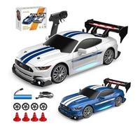 Joytopiaminds 1/24 Scale High-Speed RC Drift Car, 2.4G 4WD Full Proportional Control RC Sport Car with 280 Strong Motor, RC Racing Toy for Racer Enthusiasts - 2 Battery