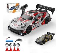 Joytopiaminds 1/24 Scale High-Speed RC Drift Car, 2.4G 4WD Full Proportional Control RC Sport Car with 280 Strong Motor, RC Racing Toy for Racer Enthusiasts - 3 Battery
