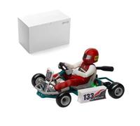 Joytopiaminds 1/32 Scale RC Kart, 2.4Ghz N20 Motor Assembly Kart Model Kit with Interactive Steering, Retro Racer Toy for Hobbyist (No Remote/Receiver)