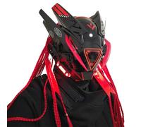 Joytopiaminds Adjustable LED Light-Up Mask with Visor - Rechargeable Halloween Cosplay Costume Prop for Halloween, Themed Parties & Anonymous Events