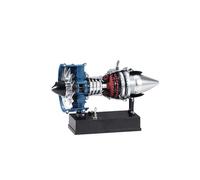 Joytopiaminds DM122 Turbofan Engine Model Kit That Works, 170PCS All-Metal DIY Mechanical Assembly High-Fidelity Turbofan Engine Transparent Cover for STEM Education & Desk Decoration