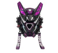 Joytopiaminds Full-Face Mask, Mechanical Futuristic Punk Masks, Tech wear Mask with LED Light for Halloween Cosplay & Parties