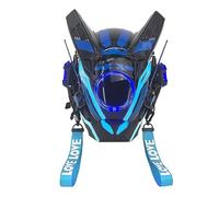 Joytopiaminds Full-Face Mask, Mechanical Futuristic Punk Masks, Tech wear Mask with LED Light for Halloween Cosplay & Parties