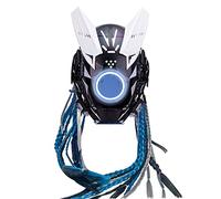 Joytopiaminds Full-Face Mask, Mechanical Futuristic Punk Masks, Tech wear Mask with LED Light for Halloween Cosplay & Parties