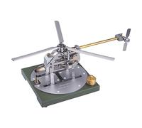 Joytopiaminds Gamma Type Alcohol Lamp Powered Stirling Engine Helicopter Model with Rotating Blades for Physical Science Experiment Display & Decoration