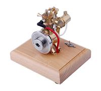 Joytopiaminds Mini Steam Engine Model, 1.6cc Vertical Four-Stroke Hit & Miss Gasoline Engine Model with Flying Ball Governor, Physical Science Experiment Toy for Adults