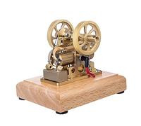 Joytopiaminds Retrol Steam Engine Model Kit, 1.9cc Atkinson Cycle Four-Stroke Differential Opposed Piston Gas Engine Model with Wooden Base, Physics Science Education Toys for Adults