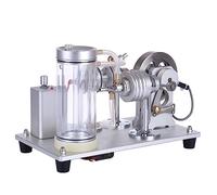 Joytopiaminds Self-Circulating Water-Cooled Alcohol Engine Model with Transparent Combustion Chamber & Adjustable Ignition for Physical Science Experiment Display