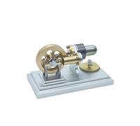 Joytopiaminds Stirling Engine Model Kit, Mini Brass & Aluminum Construction γ-Type Horizontal Hot Air Stirling External Combustion Engine for STEM Education & Science Demonstration
