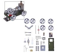 Joytopiaminds Stirling Engine Model Kits, Self-Assembly Alcohol-Powered Stirling Engine Car Model for Physical Science Experiment Display