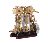Joytopiaminds Vertical Two-Cylinder Reciprocating Steam Engine with Reverse Rotation &Oil Cup for 80-120CM Steam Model Ships, Physical Science Experiment Display for Adults (without Boiler)