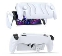 JOYTORN Full Protective Case Compatible with Playstation Portal Remote Player,PS5 Portal Case with Detachable Front Shell Cover,Back Cover Case(Built-in Kickstand)-Frosted Handheld Design(White)