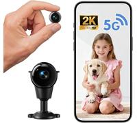 JOYTOUR Mini Spy Hidden Camera, 2K Nanny Cam with FREE Cloud, Dual-Band 2.4G/5G WiFi & No WiFi Needed Wireless Camera with Motion Detection & Night Vision for Baby/Pet Monitoring