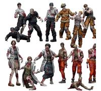 JOYTOY 1/25 Action Figures Dark Source Zombie Figure Mechanic Team Firefighters Medics Security Guards Security Guards 14PCS Collectible Model Birthday Gifts Collectible Artifacts