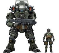JOYTOY APOC Series Bedrock Warhammer 40K 1/18 Action Figures APOC Series Bedrock Standard Combat Type Mecha and Pilot 2PCS Collectible Model 6.53Inch Birthday Gifts