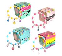 Joytoy Gabby's Dollhouse Surprise Boxes 5 x 5 x 6.7 cm Each with a Bracelet and 3 Charms