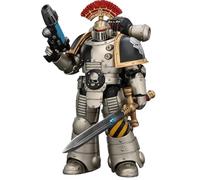 JOYTOY Iron Warriors Warhammer 40K 1/18 Action Figures Iron Warriors Mkll Tactical Sergeant with Power Sword, Bolt Pistol and Plasma Pistol 4.84Inch Collectible Model Artifacts